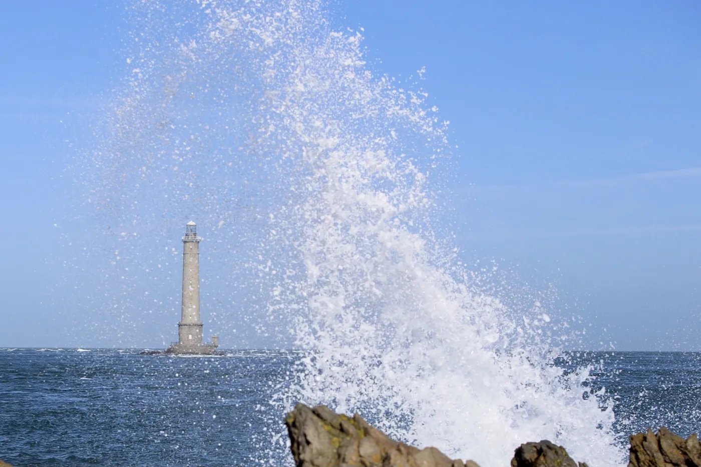 Der Leuchtturm Phare de Goury an der Nordspitze des Cotentin